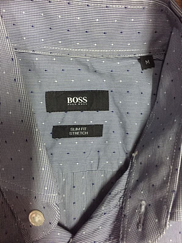 мужская классическая рубашка в горошек Hugo Boss